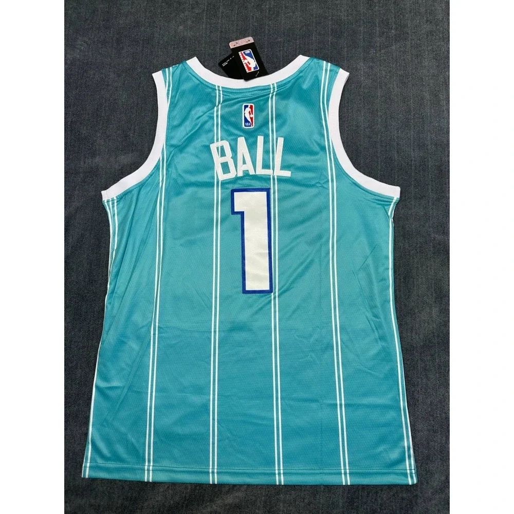 Jordan Charlotte‎ Hornets LaMelo Ball 1 Statement Jersey Teal Mens 44 Small NEW
